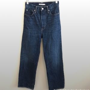 Levi's Wellthread Ribcage Straight Ankle Jeans Indigo 26